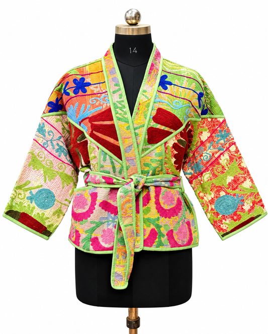 The Color Pop Kantha Jacket - One of One