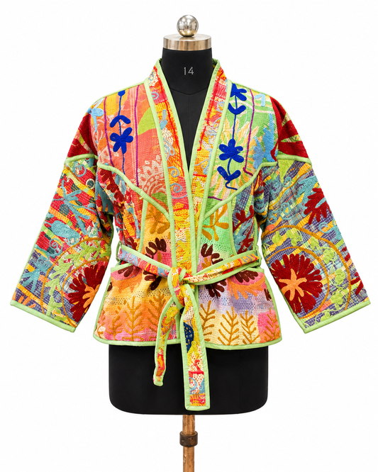 The Wild Tropics Kantha Jacket - One of One