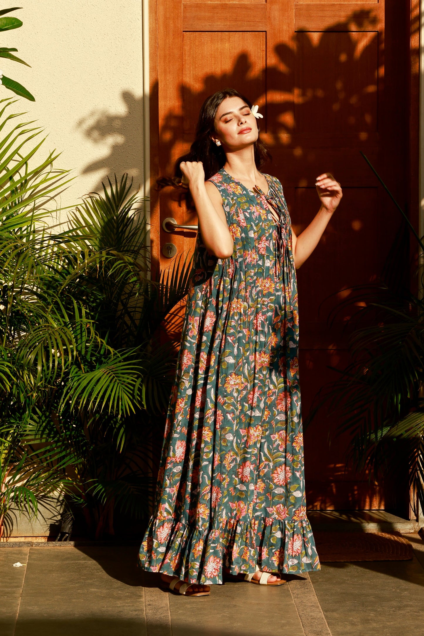 Amala Dress Teal Midnight