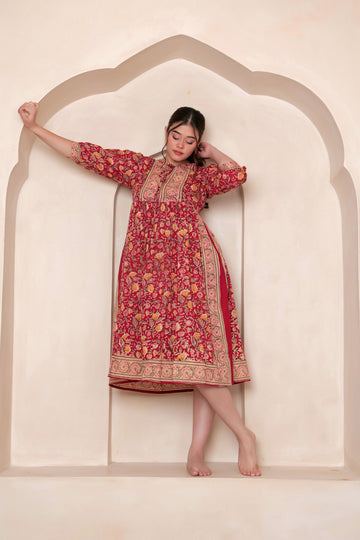 Floral Solona Midi Dress