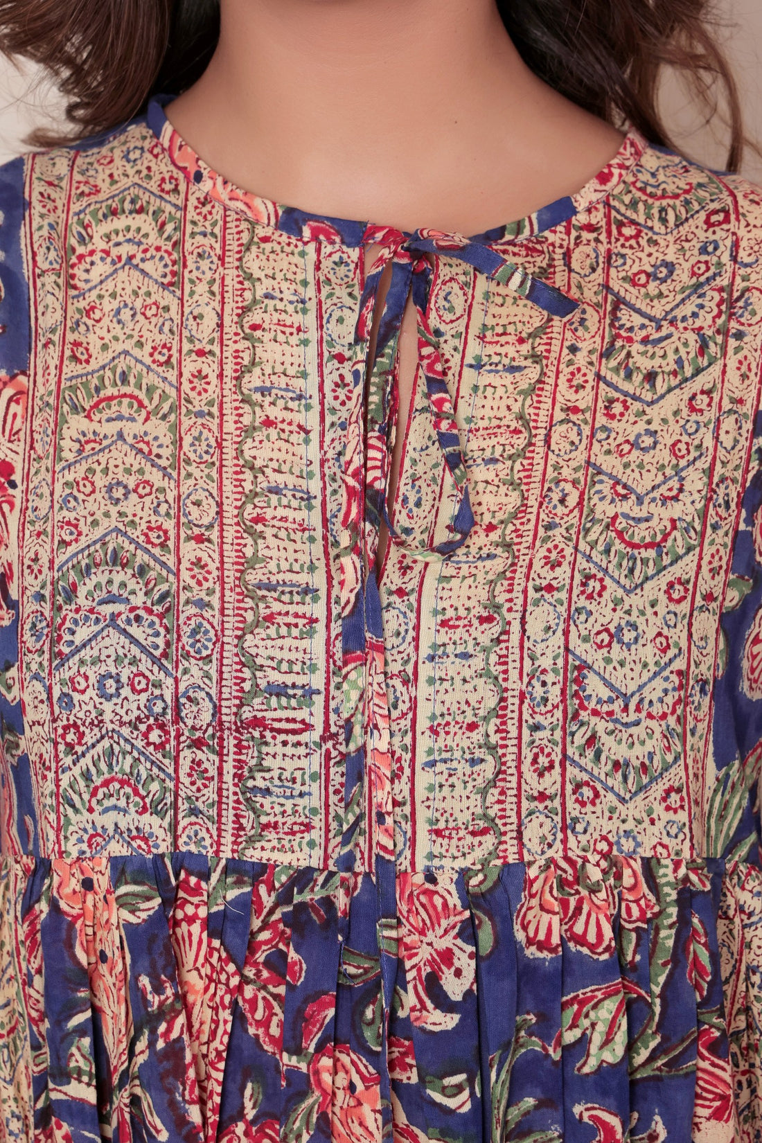 Blue Floral Solona Midi Dress