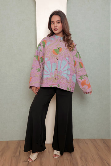 Cotton Kantha Kaira Suzani Jacket