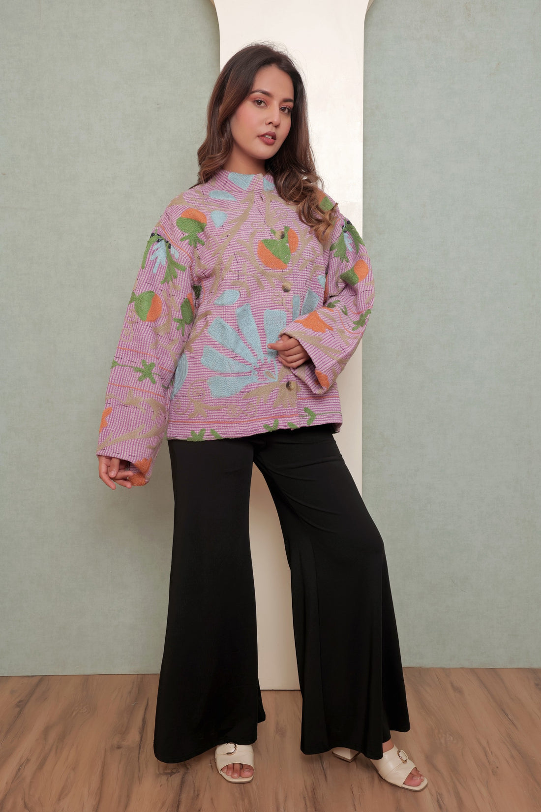 Cotton Kantha Kaira Suzani Jacket