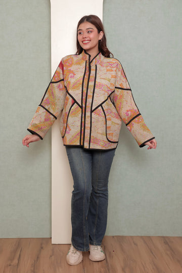 Cotton Kantha Nomad Reversible Jacket