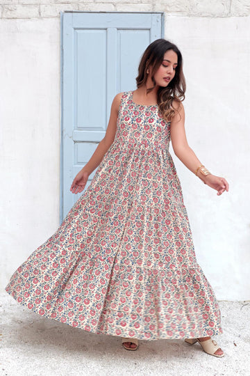 Clara Cotton Floral Maxi Dress