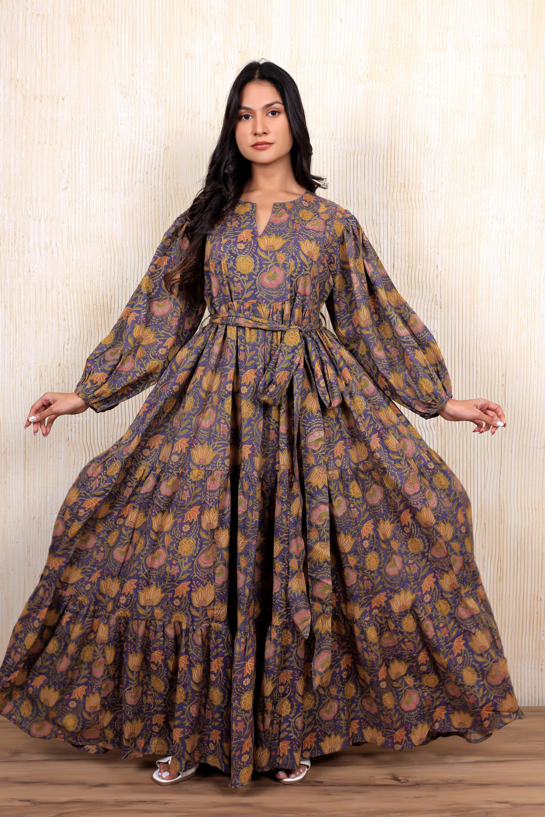 Purple Floral Diva Maxi Dress