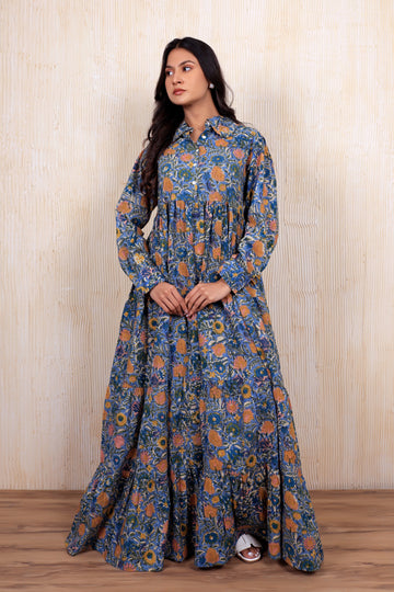 Blue Floral Lina Dress