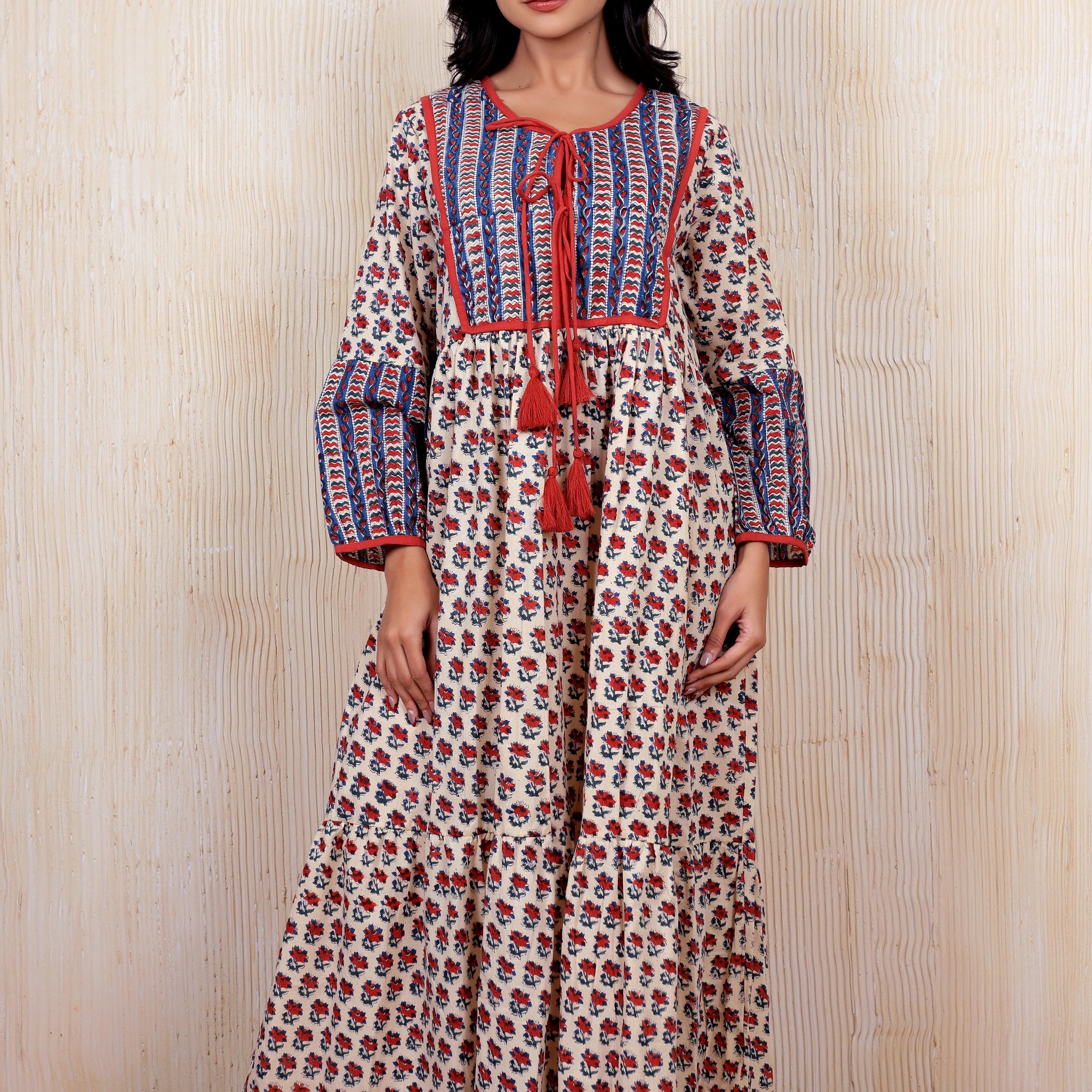 Vintage Floral Atlas Maxi Dress