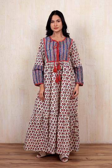 Vintage Floral Atlas Maxi Dress