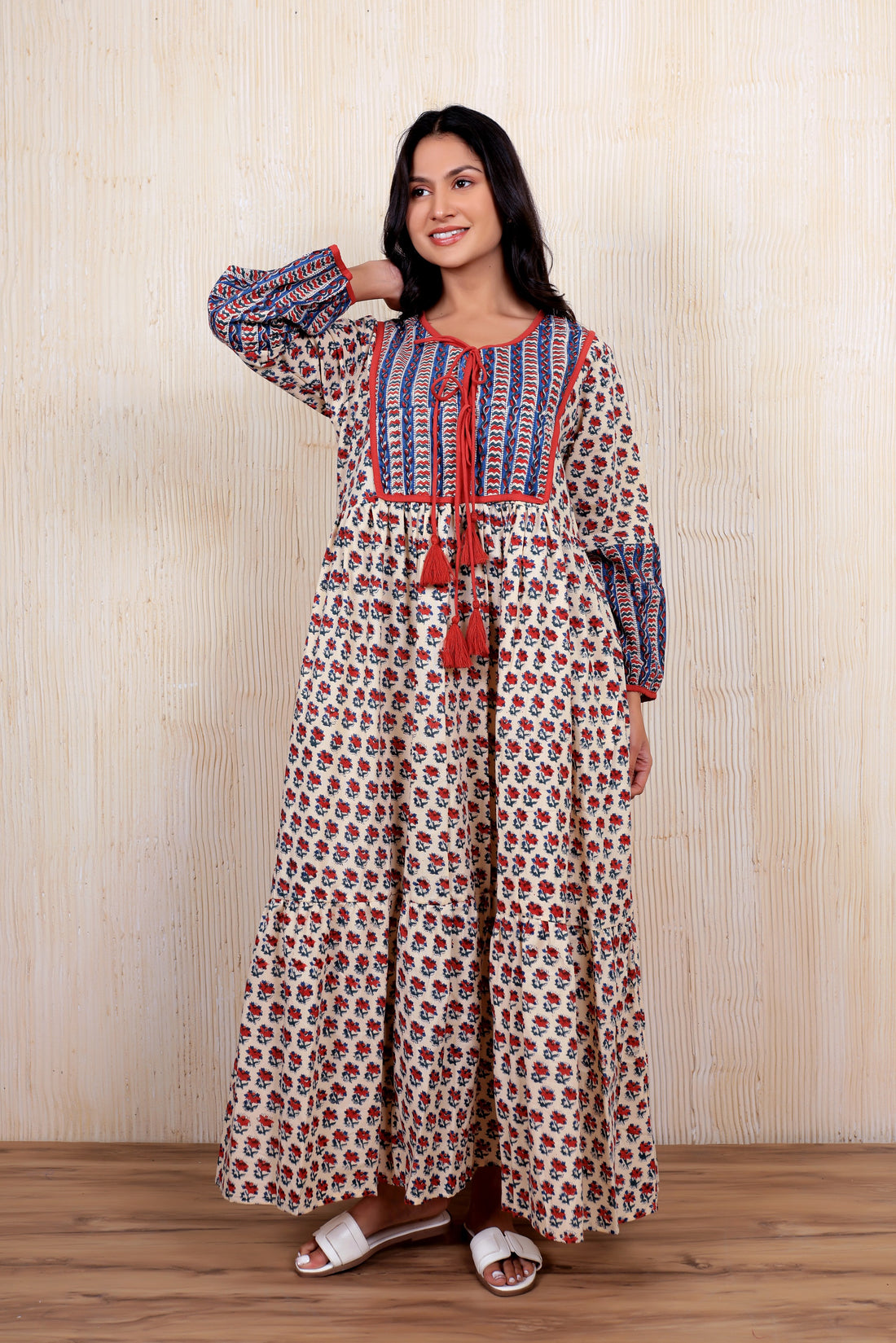 Vintage Floral Atlas Maxi Dress