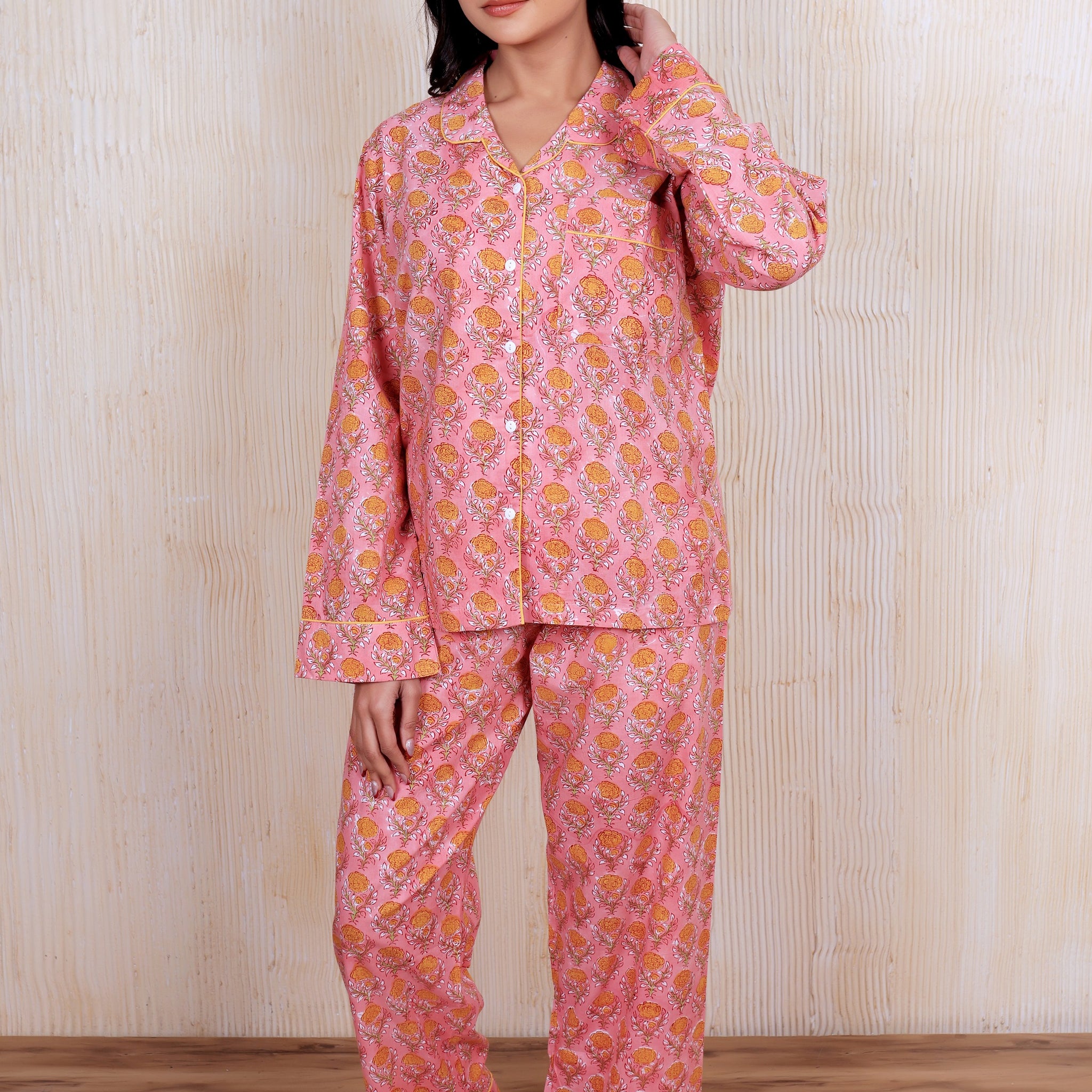 Pink Floral PJ Set