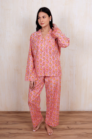 Pink Floral PJ Set