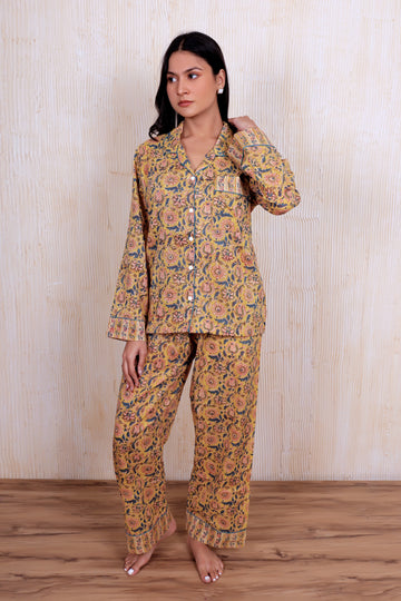 Yellow Floral PJ Set