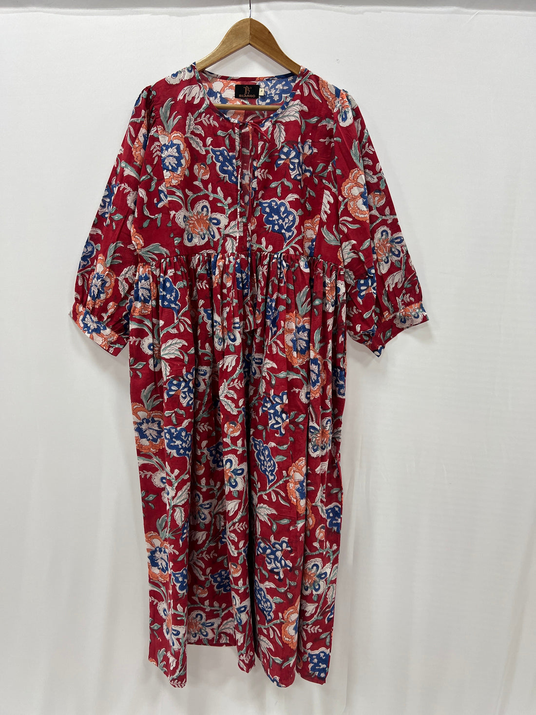 Red Meadow long ladies cotton maxi dress
