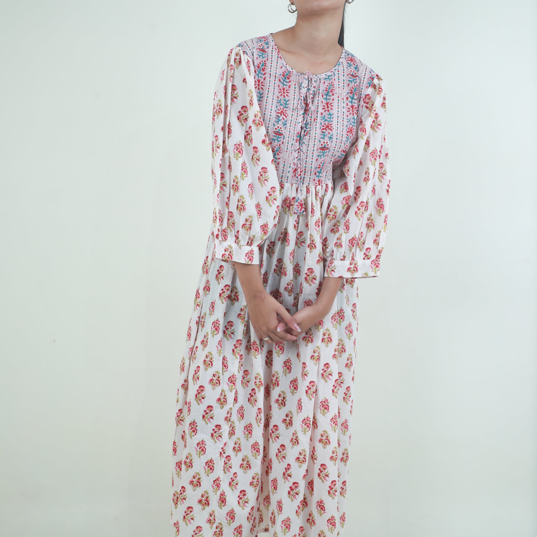 Floral Meadow  ladies cotton dress