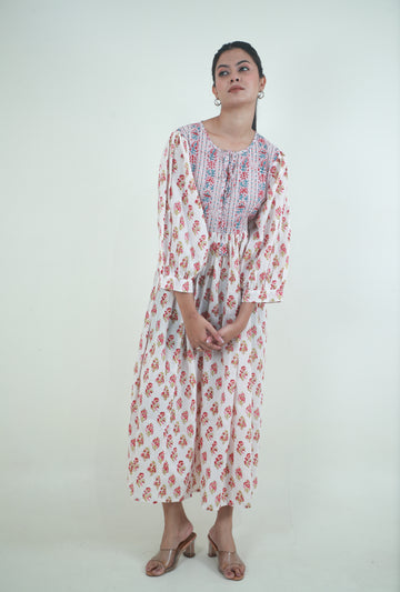 Floral Meadow  ladies cotton dress