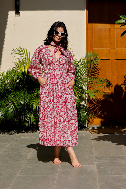 Paloma Dress Rose Vine