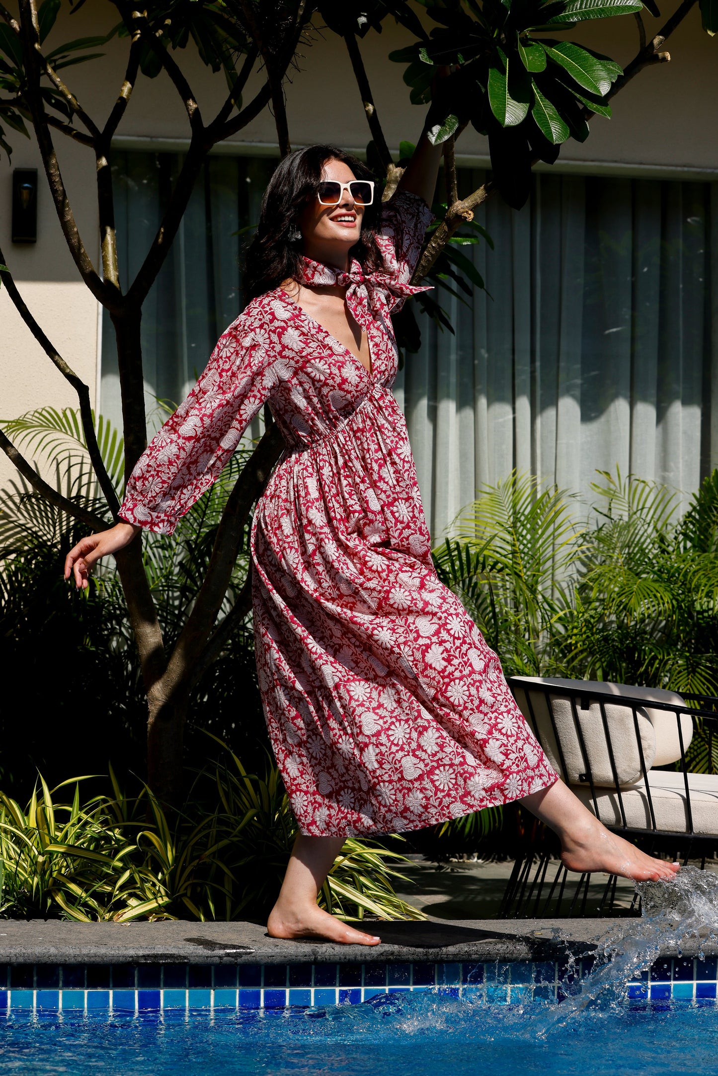 Paloma Dress Rose Vine