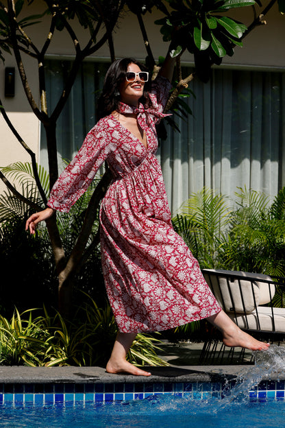 Paloma Dress Rose Vine