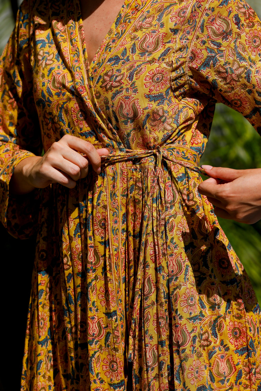 Adhara Dress Mustard Paisley
