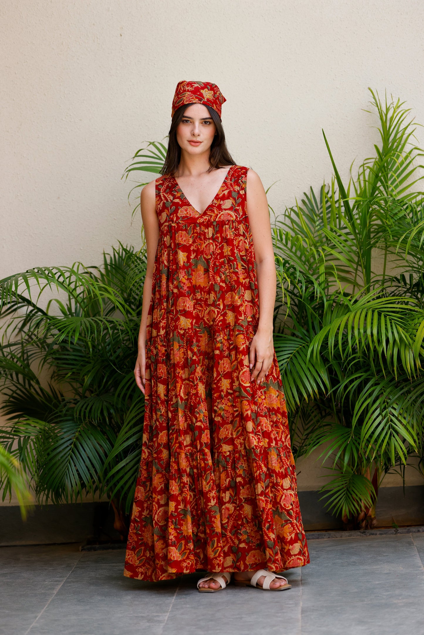 Vora Dress Burnt Crimson