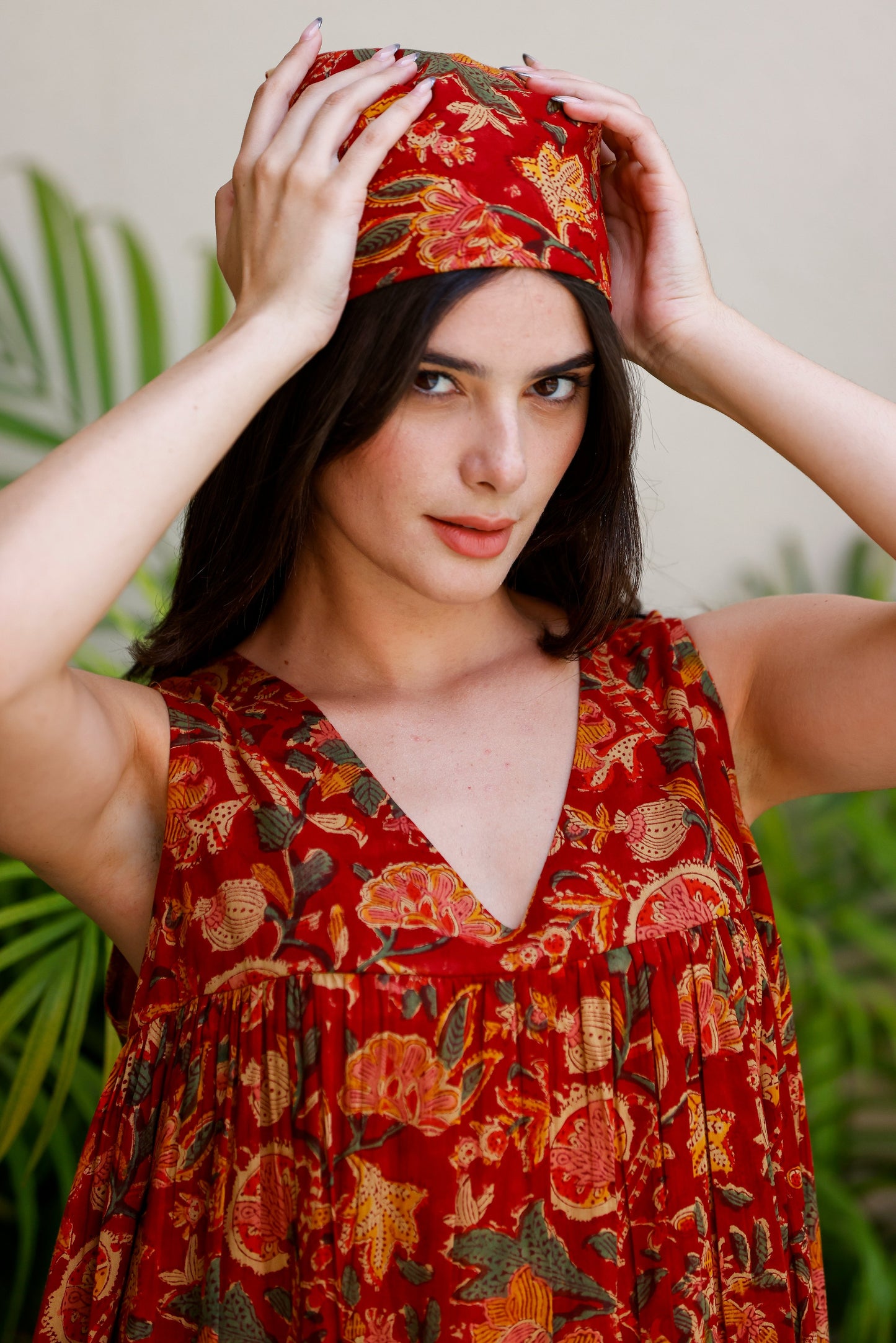 Vora Dress Burnt Crimson