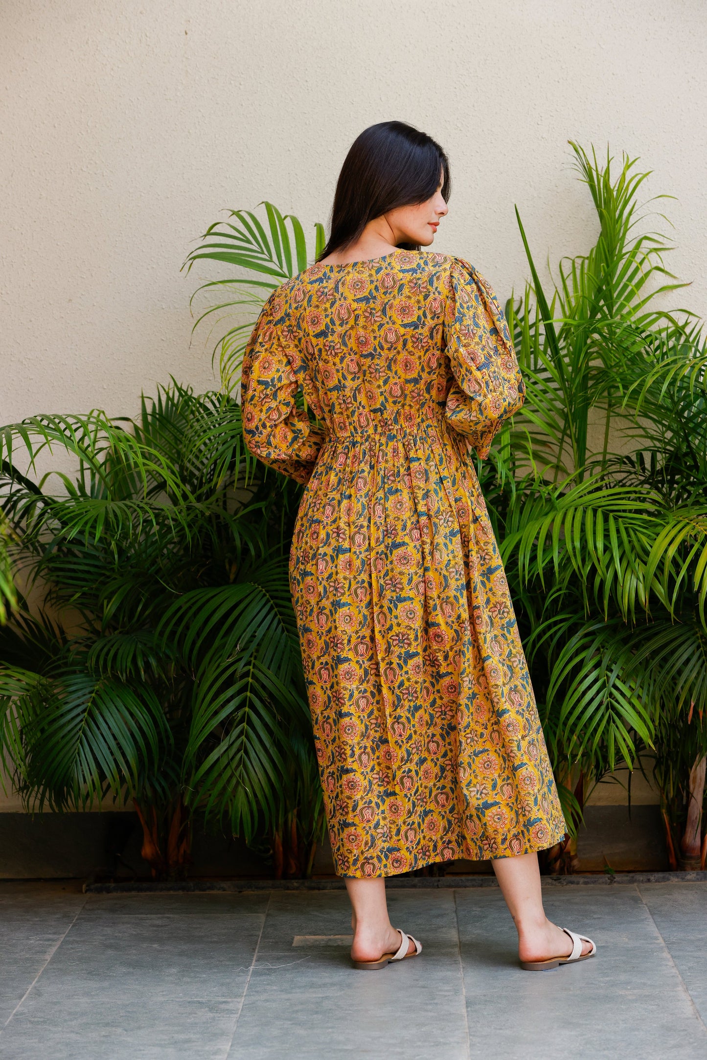 Paloma Dress Saffron Earth