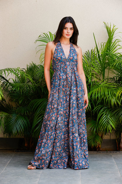 Marcella DressMidnight Meadow