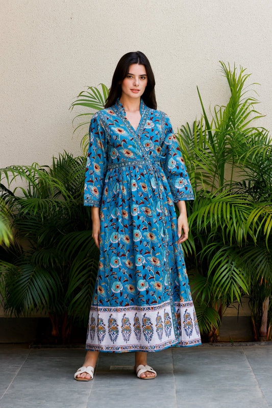 Adhara Dress Blue Lotus