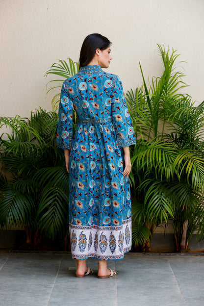 Adhara Dress Blue Lotus