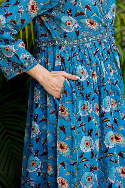 Adhara Dress Blue Lotus