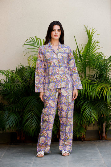 Luna PJ Set Periwinkle Blue