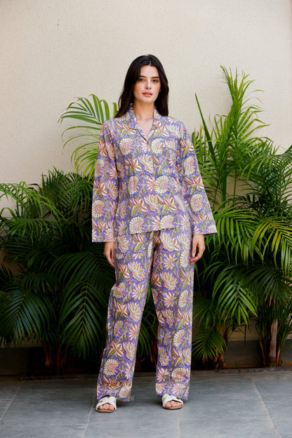 Luna PJ Set Periwinkle Blue