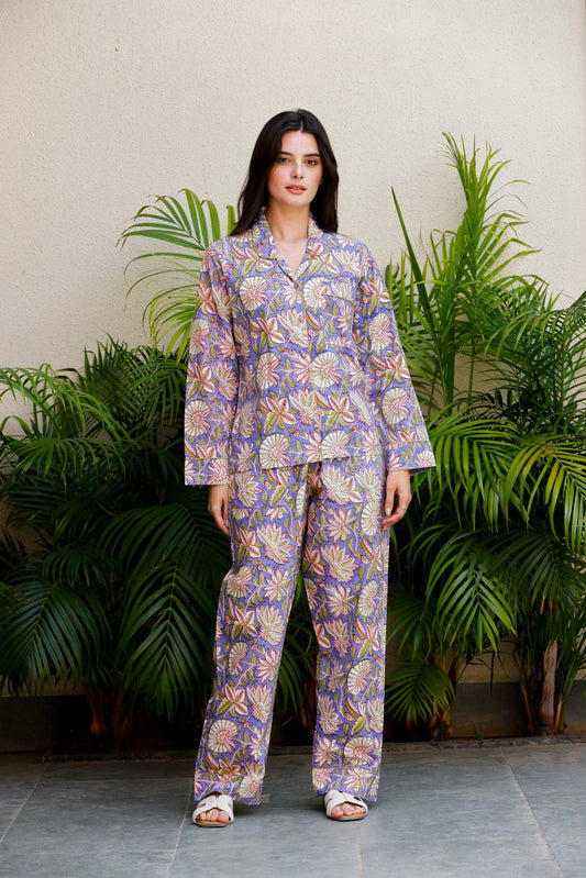 Luna PJ Set Periwinkle Blue