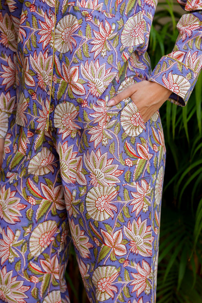 Luna PJ Set Periwinkle Blue