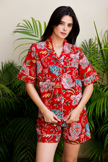 Tera Short PJ Set Iranian Floral