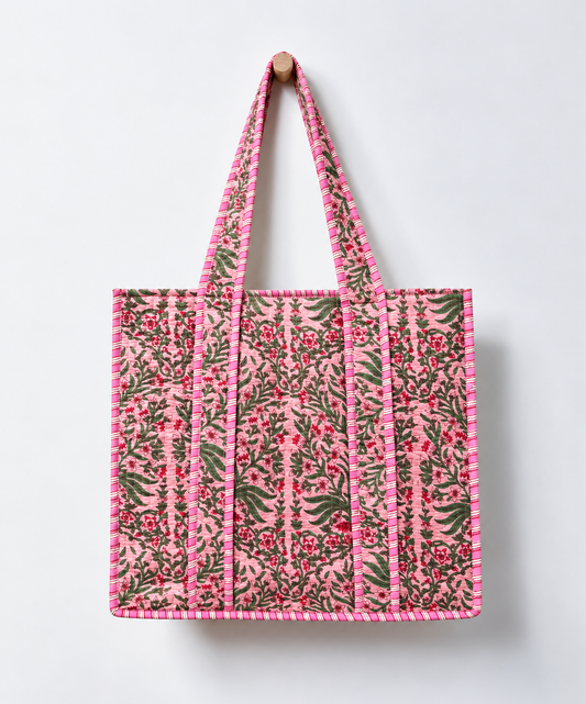Everywhere Tote in Pink Botanica
