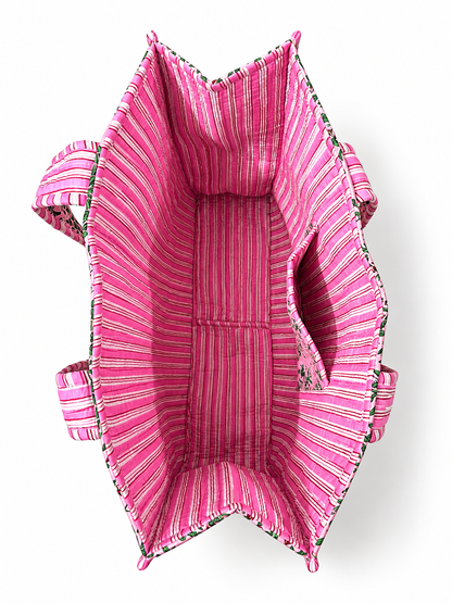 Everywhere Tote in Pink Botanica